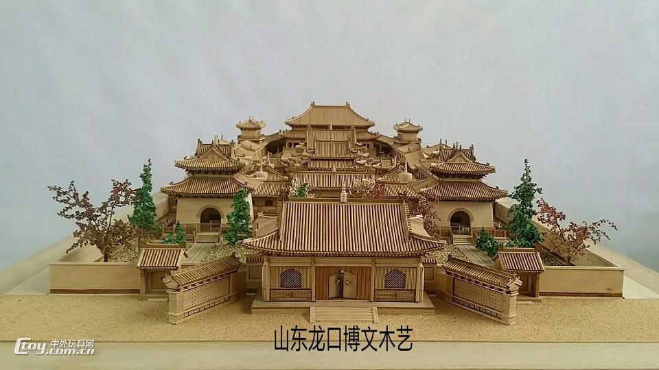 青海瞿昙寺古建筑模型沙盘博物馆木质沙盘定做厂家龙口博文木艺图片