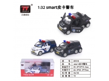 天鹰1:32合金车模型8921D-smart皮卡警车